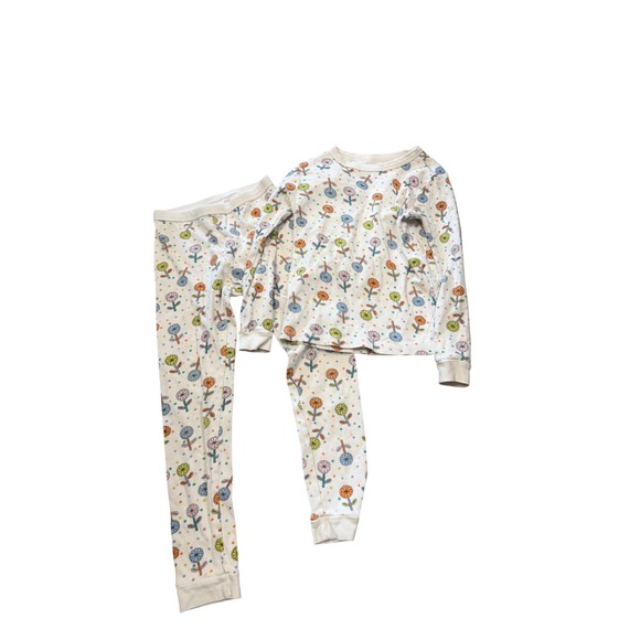 Tea Collection Other - Tea Collection Girls Floral Citrus Print Cotton Pajama Set White Multi Size 7